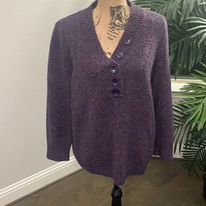 V neck 1/4 button sweater!